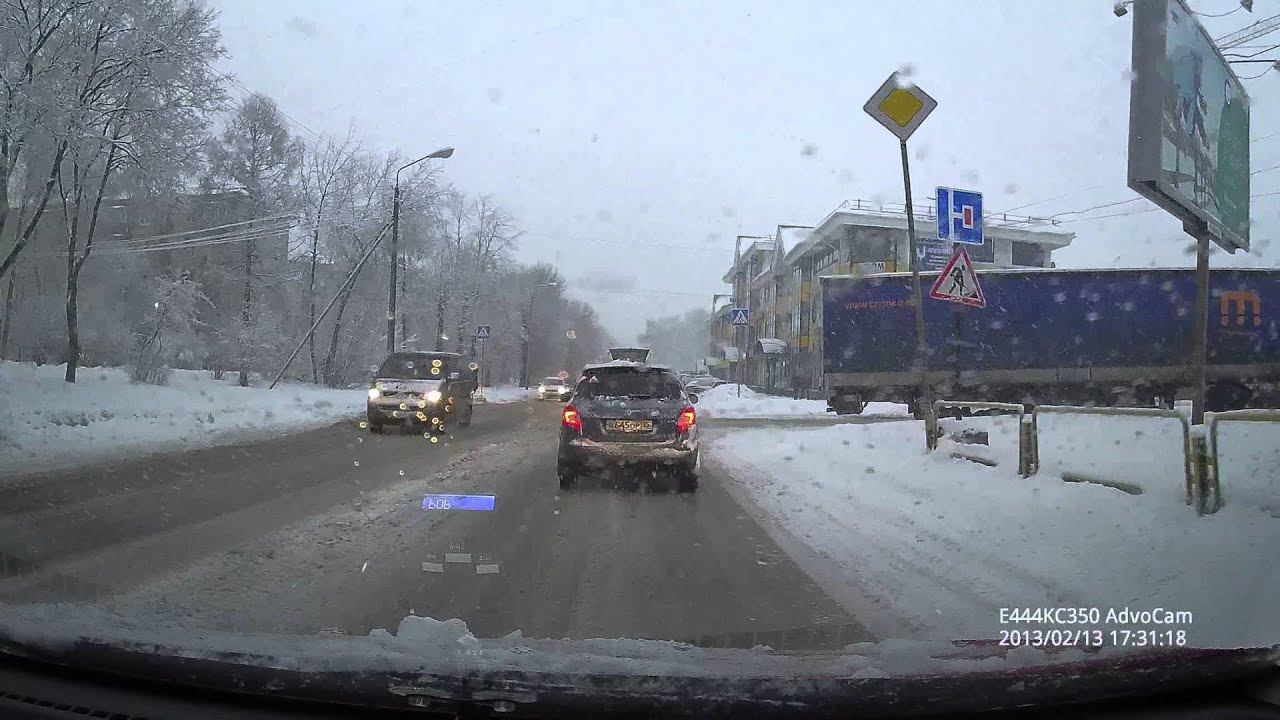 Поезки по Череповцу №8. С работы домой в снегопад. ч. 1_2 смотреть онлайн