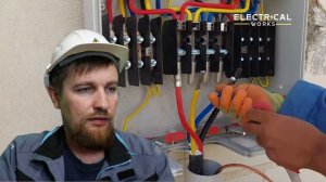 Косяковое подключение силового кабеля на клеммник.