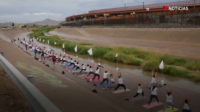 Practican yoga en la frontera para difundir paz y armonía | Noticias Telemundo смотреть онлайн