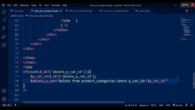 61. Delete Product Categories from Database table Using PHP & MySQL смотреть онлайн