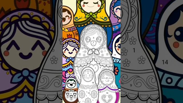 Coloring Russian Matryoshka Nesting Dolls смотреть онлайн