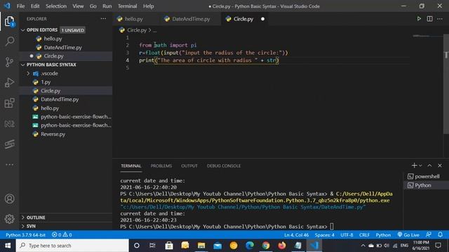 #2 Area of circle in python || Python Tutorial || Python Programming смотреть онлайн