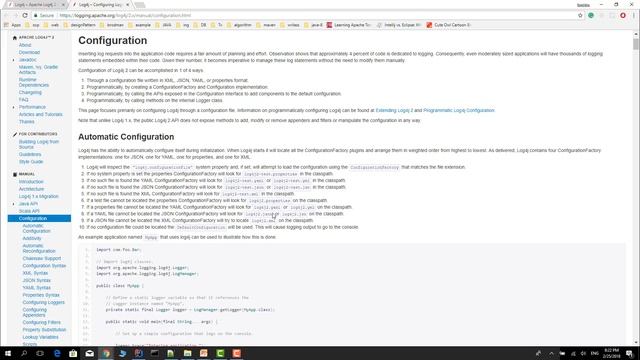 Java Log4j-2 смотреть онлайн