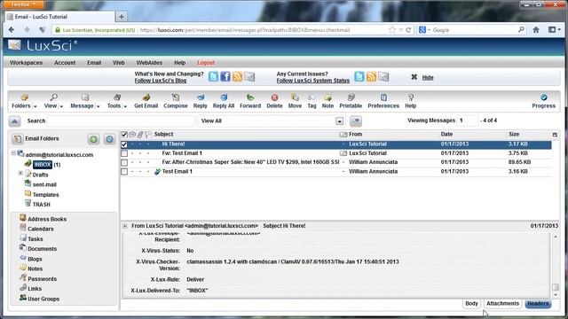 LuxSci Tutorial: Retrieve Email Headers in WebMail смотреть онлайн