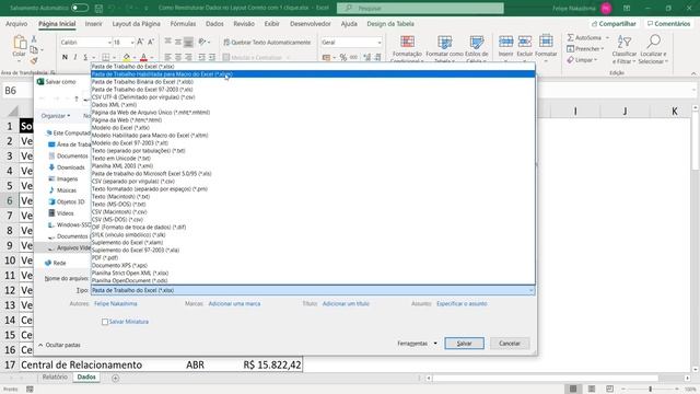 Como salvar um arquivo no Excel sem perder sua macro em VBA смотреть онлайн