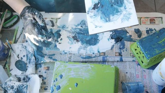 Акриловая заливка Морские водоросли * Техника погружения * Заливка акрилом #21 смотреть онлайн