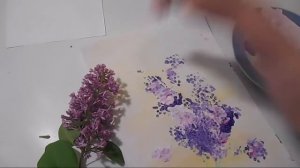 Рисуем с детьми Сирень ватными палочками.