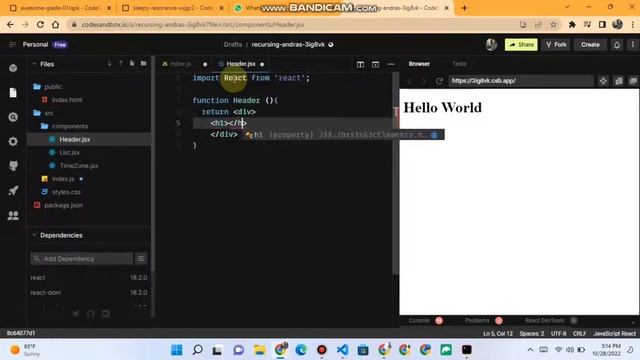 React Development for Beginners | 0 - Hero | Complete course Using Code sandbox | Part 1 смотреть онлайн