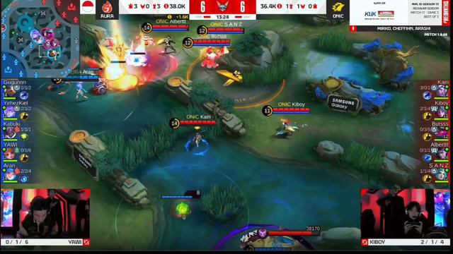 Aura Vs Onic Game 3 - MPL ID English Season 13 Week 3 #aura #onic #mobilelegends #mplid