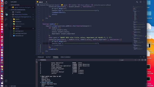 Employee management system using Node.js смотреть онлайн