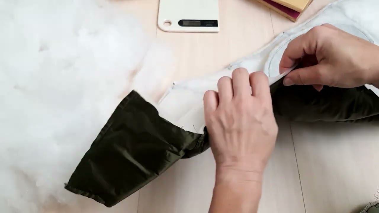 4 часть - Наполнение пухом. Пошив мужского пуховика по готовой выкройке. смотреть онлайн