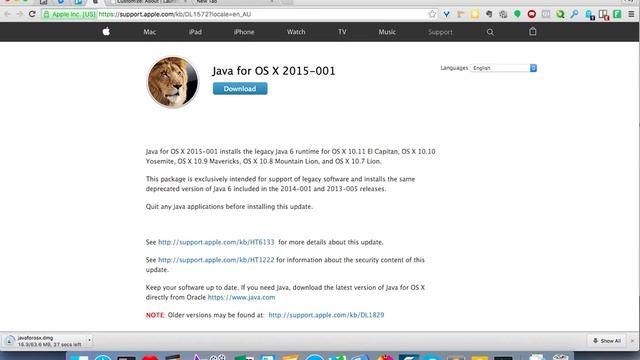 How to Fix Java JDK pop up issue on Mac El Capitan - Dec 2015 method. смотреть онлайн