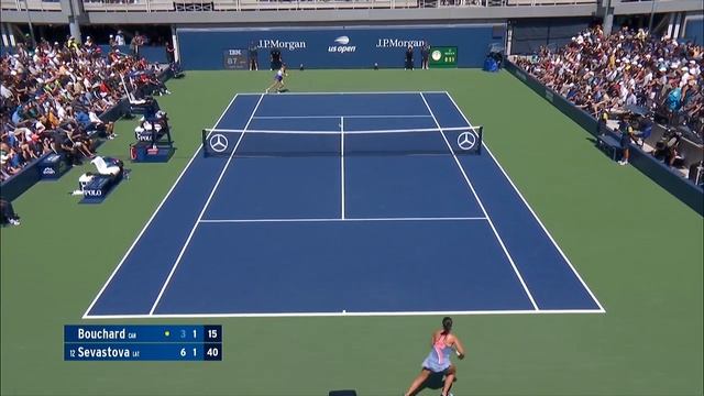 Eugenie Bouchard vs. Anastasija Sevastova | US Open 2019 R1 Highlights смотреть онлайн