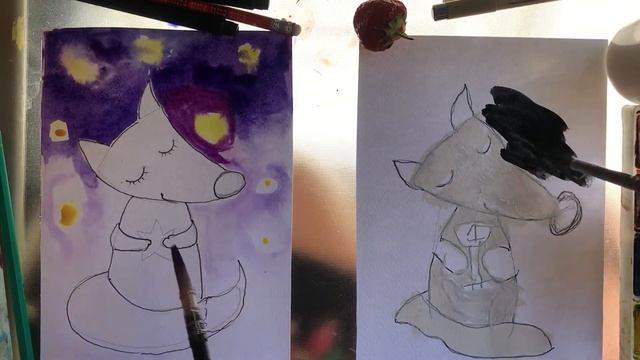 ЛИСЁНОК. Как рисовать. Рисуем с малышами. Рисуем с Илюшей смотреть онлайн