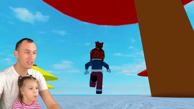 СПАСАЕМСЯ от ИЗВЕРЖЕНИЯ ВУЛКАНА в ROBLOX VOLCANO Папа и Скарлет играют в Роблокс на выживание! смотреть онлайн