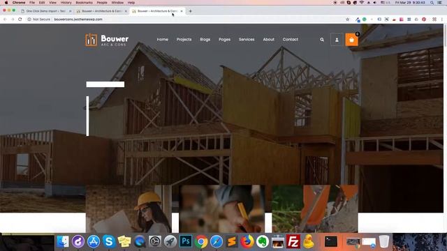 1-Click import all demo - Architecture & Construction WordPress Theme смотреть онлайн