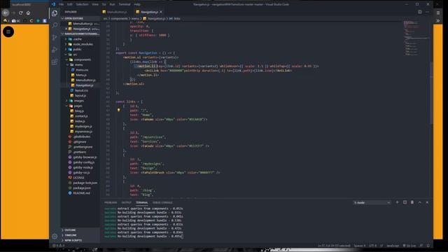 React Components: Animated Navbar with Animated Page Transitions смотреть онлайн