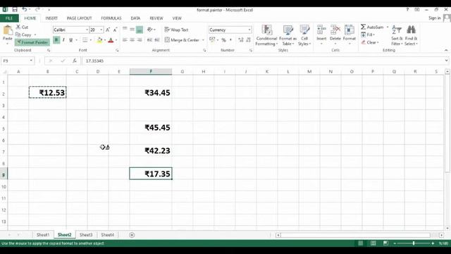 Excel | Format painter смотреть онлайн