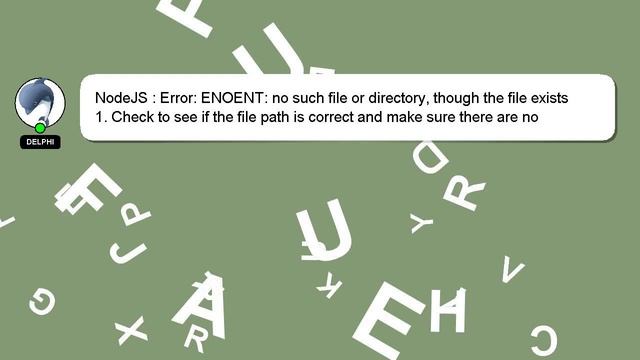 NodeJS : Error: ENOENT: no such file or directory, though the file exists смотреть онлайн