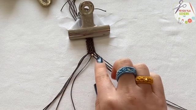 KOLAY MAKROME YÜZÜK YAPIMI | Easy Macrame Ring Tutorial смотреть онлайн