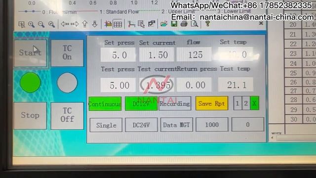 Fuel Pump Metering Unit Valve SCV Value Flow Performance Test Bench