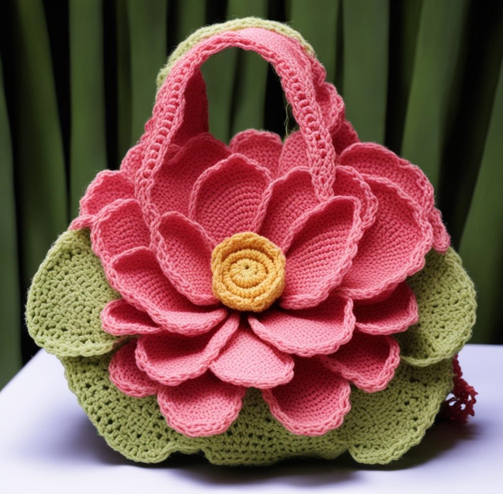 ВЯЗАНИЕ, СУМКИ С ЦВЕТАМИ И ЛИСТЬЯМИ ОТ НЕЙРОСЕТИ. ПОДБОРКА №1 смотреть онлайн