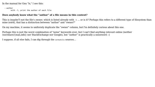 DevOps & SysAdmins: Who is the "author" of a file (Gnu "ls" manual) смотреть онлайн