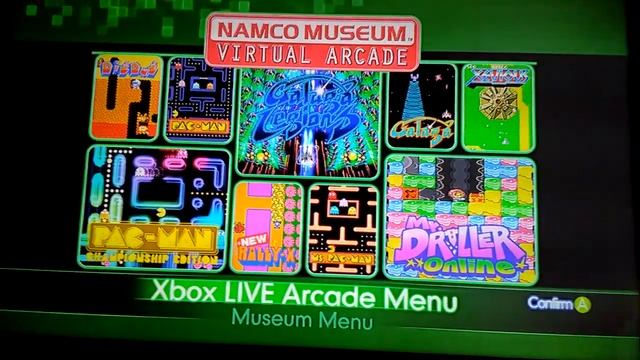Namco Museum Virtual Arcade menu смотреть онлайн