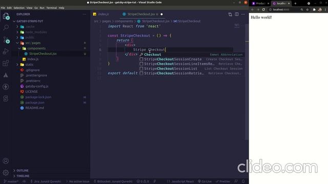 1. Client Only Integration Stripe + Gatsby | Gatsby Stripe Checkout | 2021 | Easy Steps смотреть онлайн