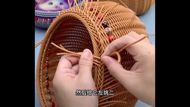 Weave Rattan Basket Tutorial 藤编手提小提篮新手教程！#手工 #藤编 #DIY смотреть онлайн
