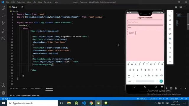 TextInput : React Native Tutorial [TextInput] смотреть онлайн