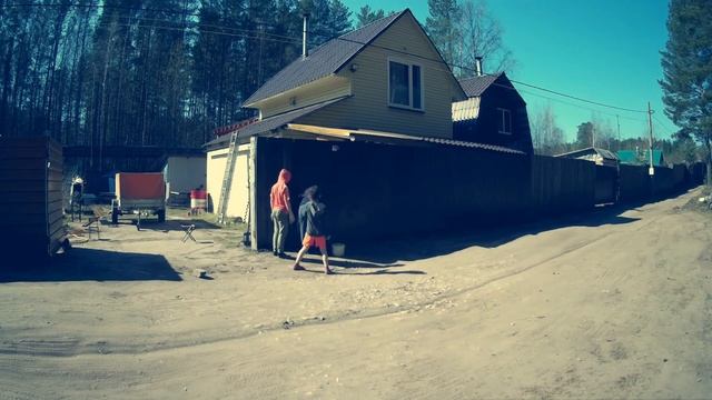 Забор евробрус золотой дуб, установили с семьей на даче. TimeLapse смотреть онлайн