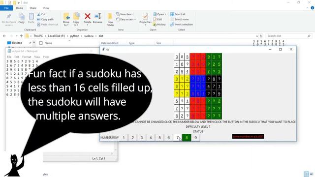 A sudocu game made using python (tkinter) in exe fromate. смотреть онлайн