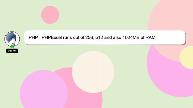 PHP : PHPExcel runs out of 256, 512 and also 1024MB of RAM смотреть онлайн