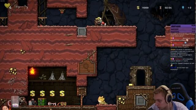 Знакомство с игрой! Начинаем исследовать Лунные Пещеры! | Spelunky 2 смотреть онлайн