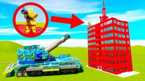 ШТУРМ ЛЕГО ЗДАНИЯ! ТАНК С РАКЕТНИЦЕЙ АТАКУЕТ ЛЕГО ЗДАНИЕ! ОБОРОНА ЗДАНИЯ В БРИК РИГС (Brick Rigs)