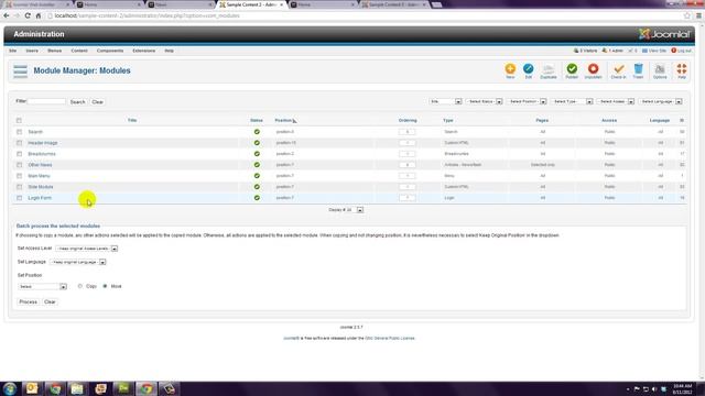 Joomla 2.5 Sample Data options смотреть онлайн