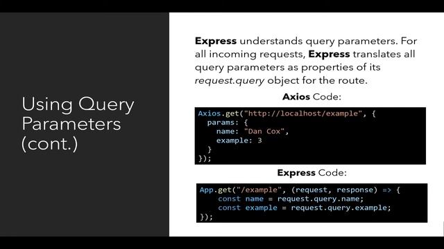 Axios + Express: Using Query (URL) Parameters смотреть онлайн