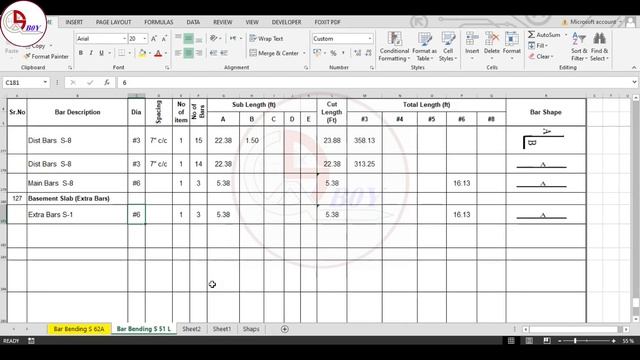 How to Make Bar Bending Schedule Updating | Excel | QS Boy | смотреть онлайн