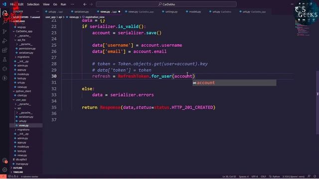 Django REST Framework #34:--Generating JWT Token When User Register's смотреть онлайн