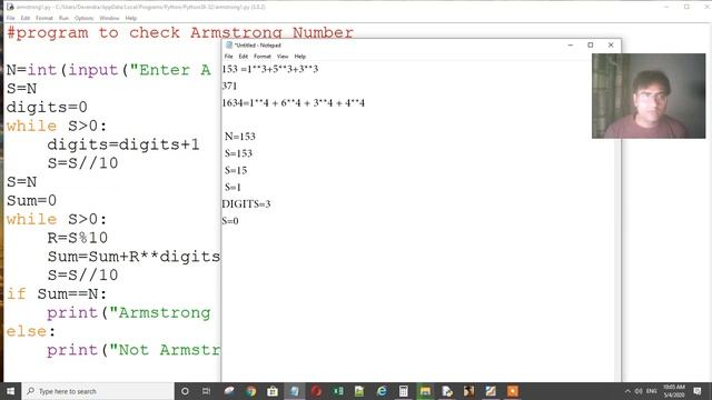 Armstrong Number Program in Python смотреть онлайн