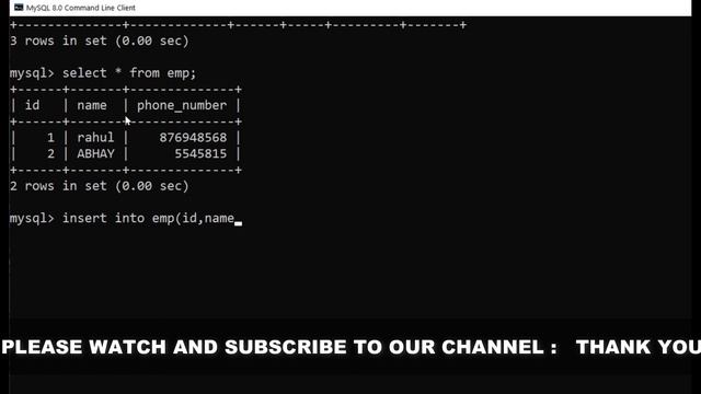 How to insert multiple values in one time| insert many values one time| mysql tutorials Hindi and E смотреть онлайн