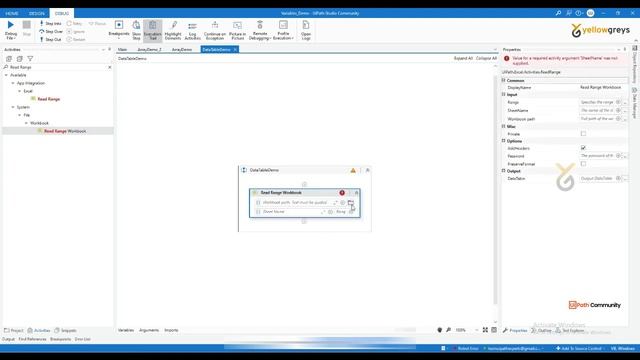 UiPath | Data Table Variable Demo | English | Yellowgreys смотреть онлайн