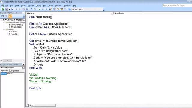 Excel macro to add attachments to outlook email | Lecture 11 смотреть онлайн