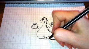 Простые рисунки #92 Змей Горыныч =))