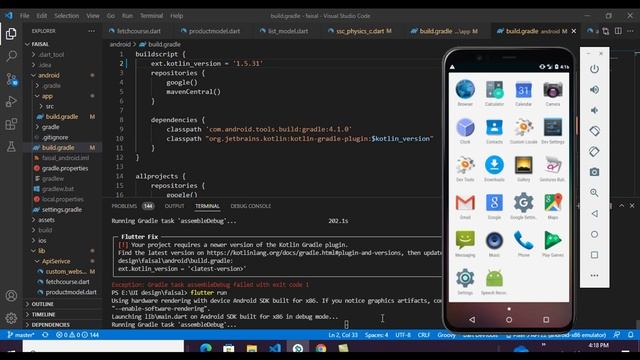 Flutter Fix update flutter kotlin latest version 1.5.31 in flutter apps смотреть онлайн