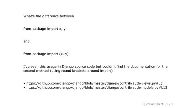 Django : Python import as tuple смотреть онлайн