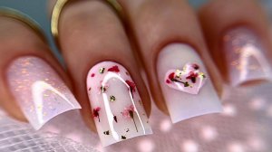 САМЫЙ ПРОСТОЙ СПОСОБ СДЕЛАТЬ НЕЖНЫЙ ВЕСЕННИЙ МАНИКЮР! Маникюр с СУХОЦВЕТАМИ!