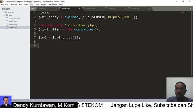 Implementasi MVC pada Web PHP || Kuliah Pemrograman Web Dasar di Semarang смотреть онлайн