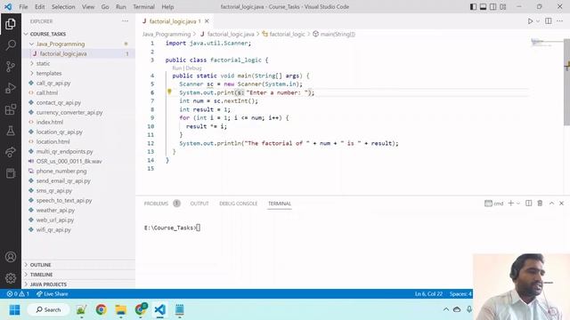 Section - 5 : Lecture - 1 : Using ChatGPT to get the logic in JAVA for finding Factorial of a Numbe смотреть онлайн
